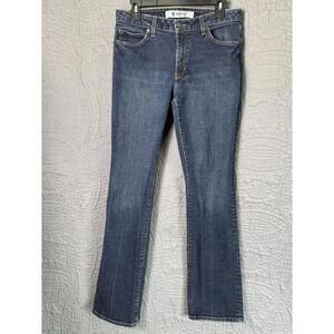 Gap Bootcut Jeans Womens Size 10 Long Blue Cotton Blend Distressed Mid Rise